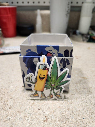 Weed Leaf & Lighter Best Buds Sticker - Sticker - Charm and Char